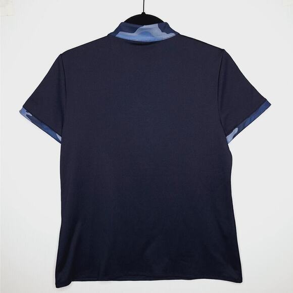 Chico's Zenergy UPF Polo 0 Small 4/6 Camo Golf Pickleball 1/4 Zip Short Sleeve - Picture 6 of 6